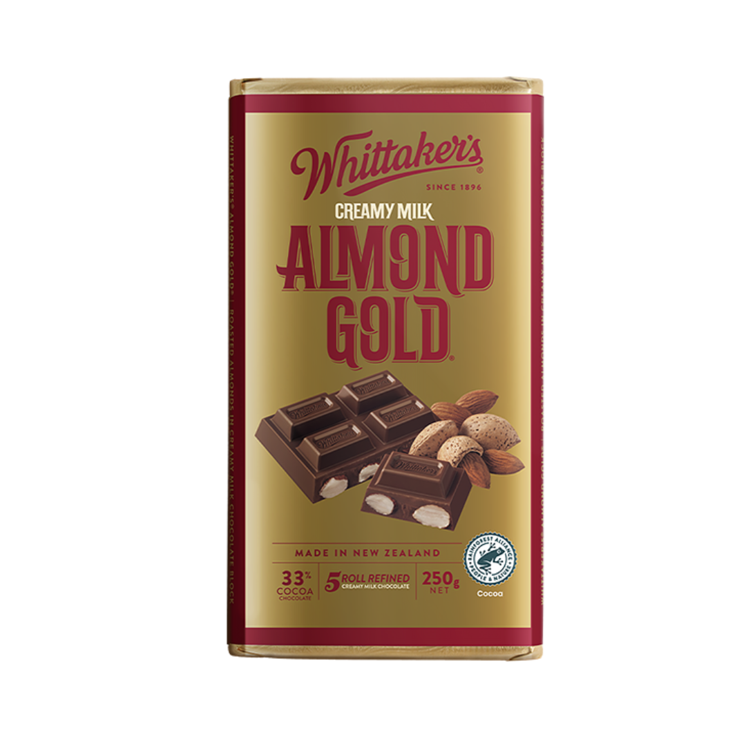 Whittaker's Chocolates - Classic Blocks - Almond Gold