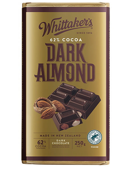 Whittaker's Chocolates - Classic Blocks - Dark Almond (62% Cocoa)