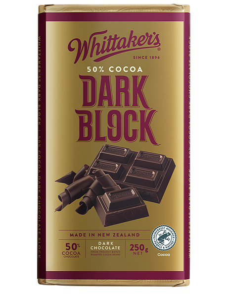 Whittaker's Chocolates - Classic Blocks - Dark Block (50% Cocoa)