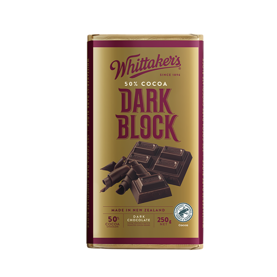 Whittaker's Chocolates - Classic Blocks - Dark Block (50% Cocoa)