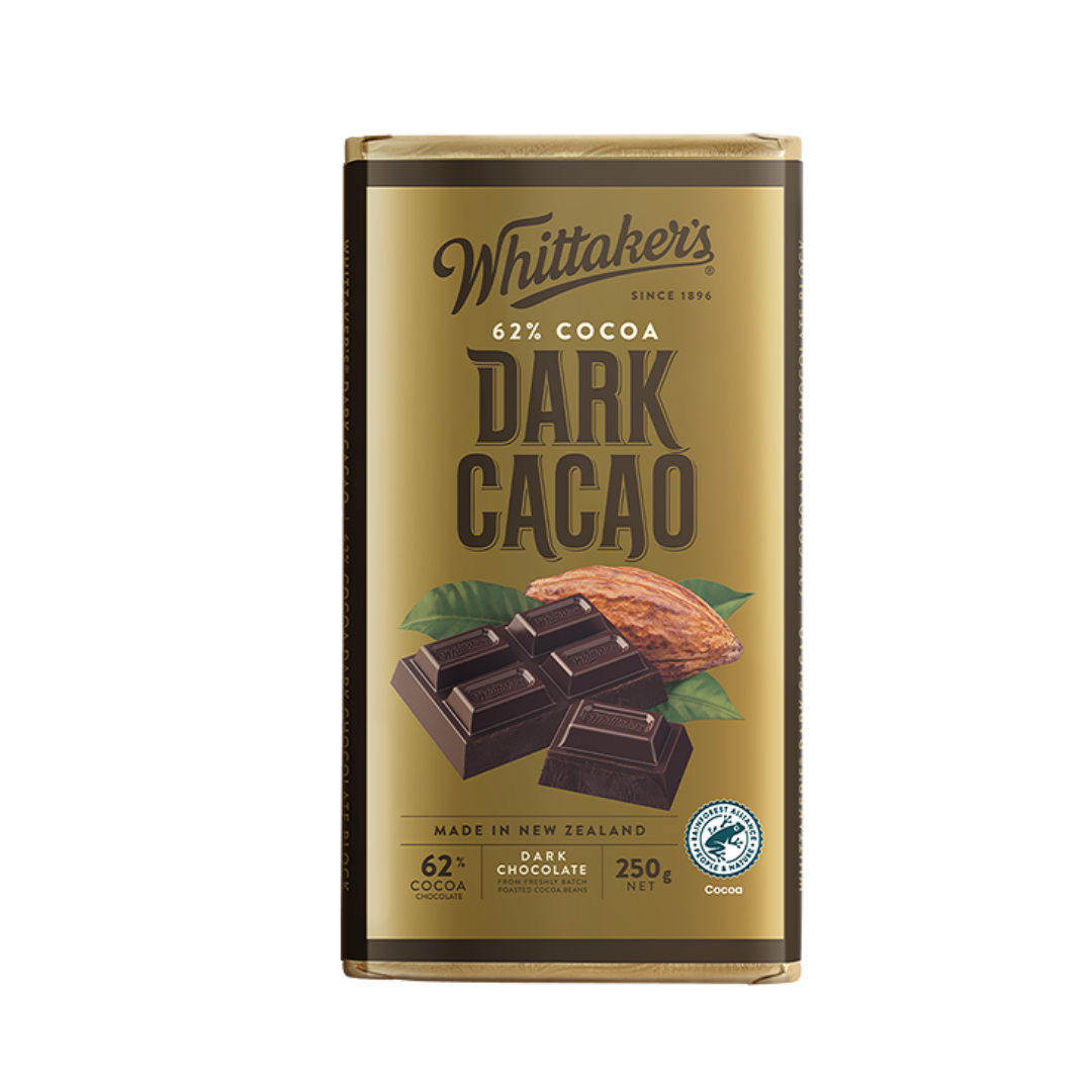 Whittaker's Chocolates - Classic Blocks - Dark Cacao (62% Cocoa)